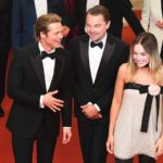 Brad Pitt, Leonardo DiCaprio, et Margot Robbie à Cannes. © ANTONIN THUILLIER / AFP