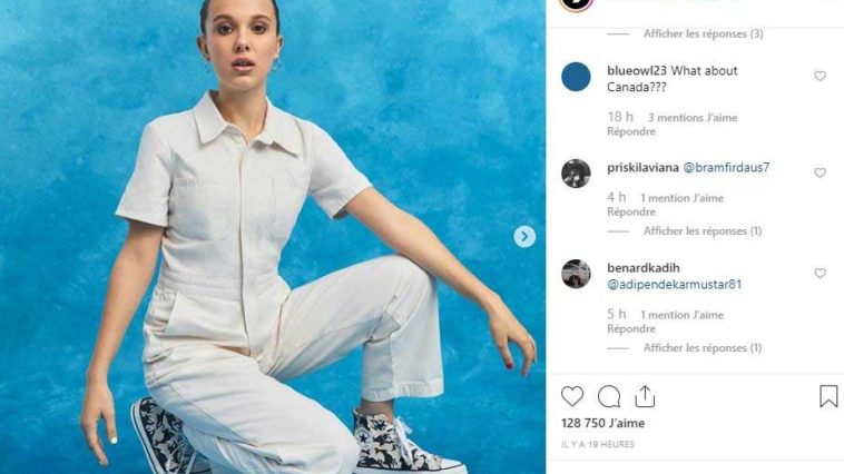 Converse s'est associé à Millie Bobby Brown autour d'une collection de sneakers. © Converse / Instagram
