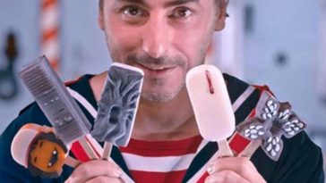 Jordi Roca présente sa collection de glaces à l'effigie de la saison 3 de "Stranger Things" © Courtesy of Rocambolesc Gelateria