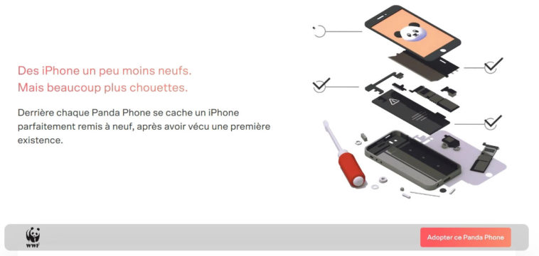 Back Market lance l'opération Panda Phone en partenariat avec le WWF France. © Courtesy of Back Market Back Market Panda Phone