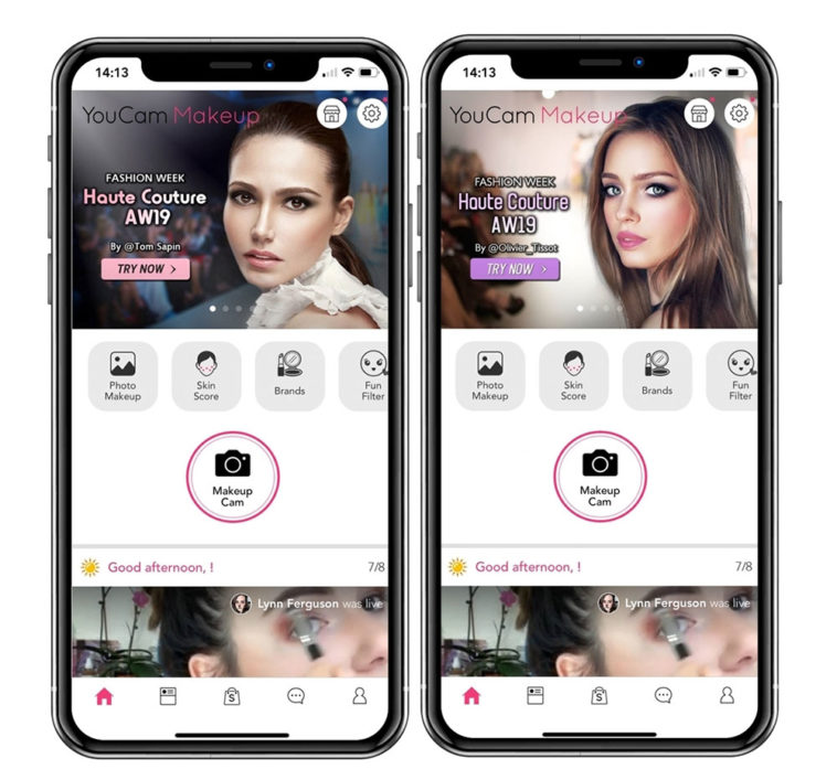 ouCam Makeup dévoile les mises en beauté des défilés Haute Couture automne/hiver 2019 © Perfect Corp. YouCam Makeup unveils Haute Couture AW19 beauty looks
